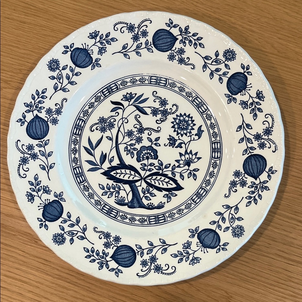 Wedgwood Blue Heritage Pattern Dinner Plates x2